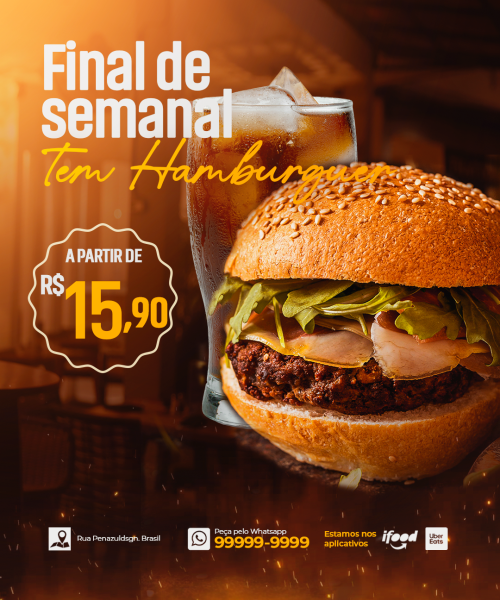 post hamburguer penazuldsgn